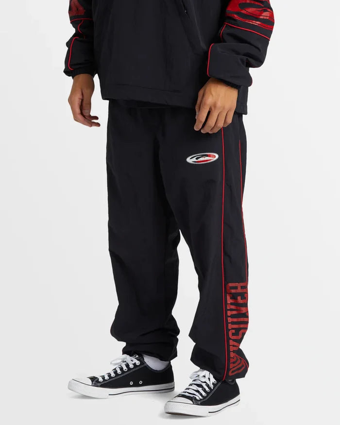 Pantalon Quiksilver Griff Track Crudo Negro Rojo