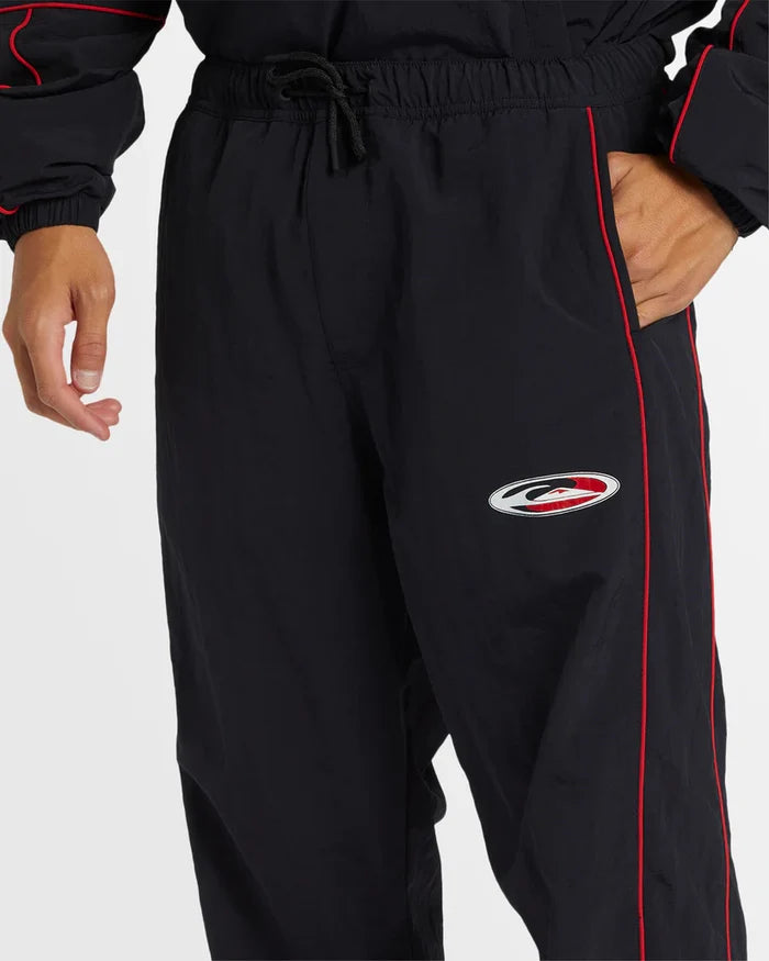 Pantalon Quiksilver Griff Track Crudo Negro Rojo