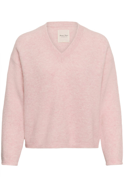 Part Two ChanillaPW Jumper Light Pink Melange 30310842 pink jumper Shop Part Two at Dotique