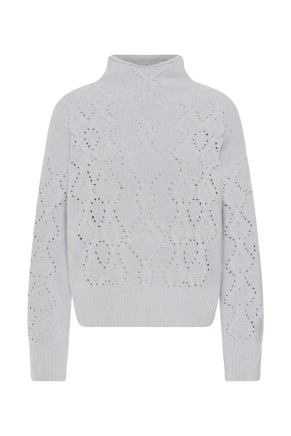 Part Two CharnelPW Jumper Grey Dawn 30310779 lace knit Shop Part Two at Dotique