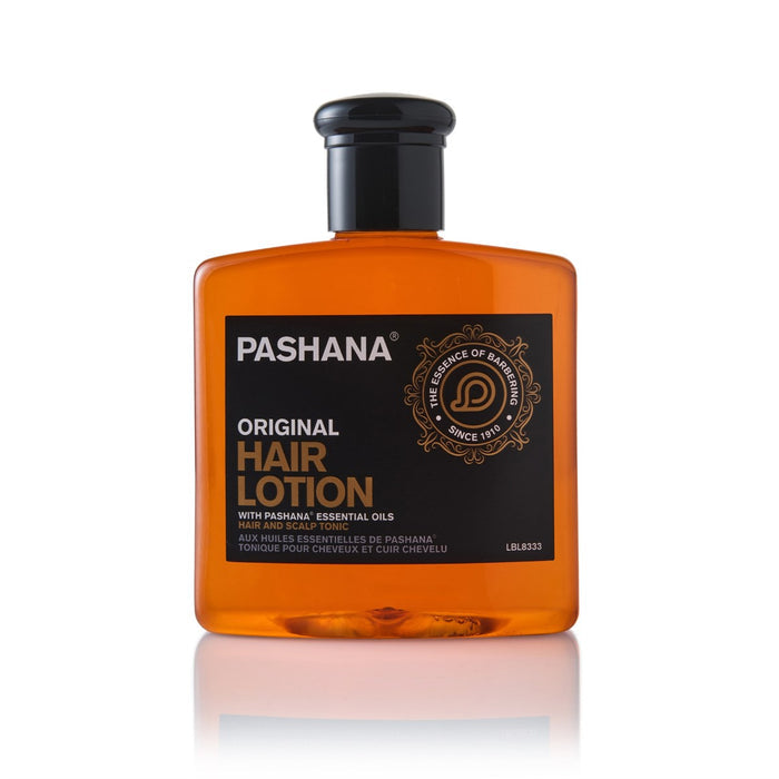 Pashana Original Hair Lotion 250ml with essential oils, a classic hair and scalp tonic designed to refresh the scalp, condition hair, and promote healthy-looking, well-groomed hair.
