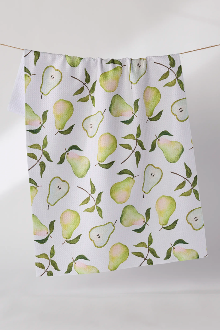 Pearwood White Tea Towel