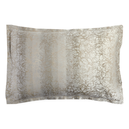 Produced in Italy exclusively for Elte, the Petal Collection's subtle floral motifs are blended in a neutral ivory palette, woven in a yarn dyed sateen jacquard.