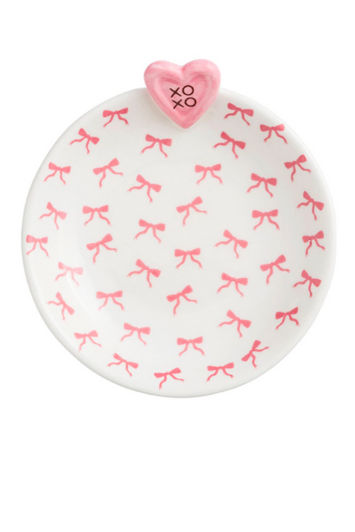Pink Bow Tidbit Dish