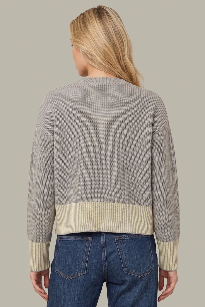 Plaited Rib Pullover, Grey Pearl Combo