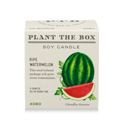Plant the Box Ripe Watermelon 9oz Candle