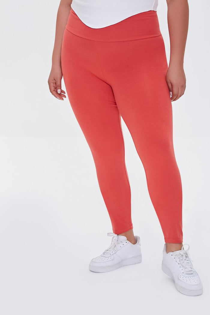 Plus Size Basic High-Rise Leggings