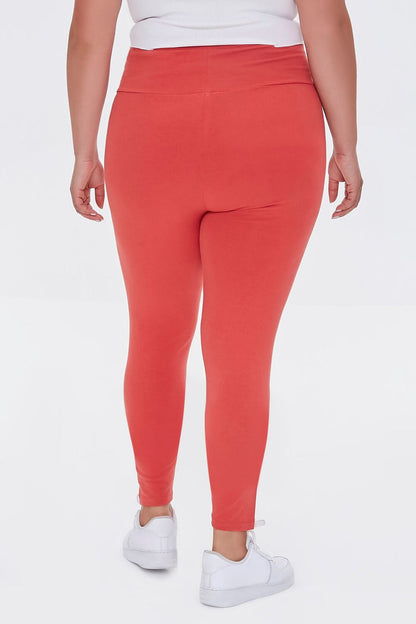 Plus Size Basic High-Rise Leggings