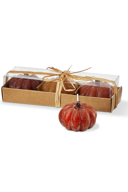 Pumpkin Tealight Candles s/3