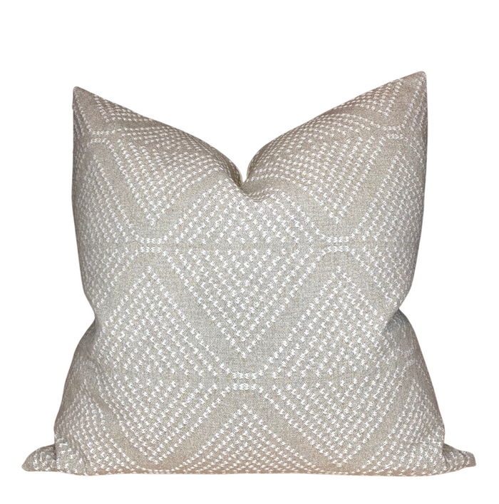 Pyramids Woven Pillow Cover in Khaki