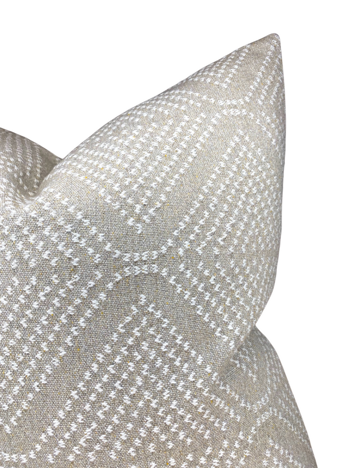 Pyramids Woven Pillow Cover in Khaki
