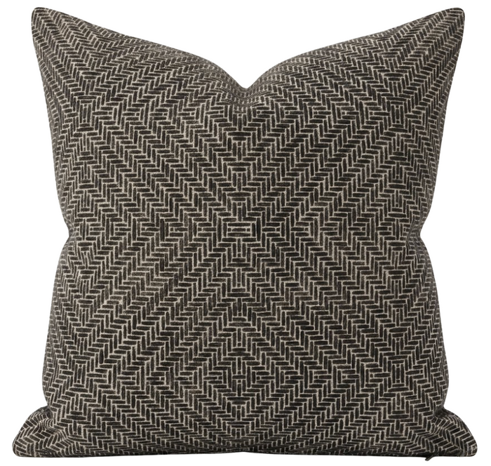 Rattan Pillow Cover in Jet, McLaurin + Piercy Textiles