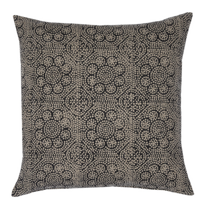 Ready to Ship, 12x20 Wisteria Floral Pillow Cover in Noir