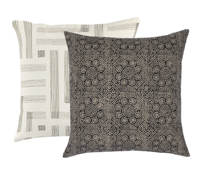 Ready to Ship, 12x20 Wisteria Floral Pillow Cover in Noir