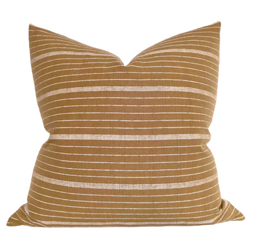 Ready to Ship, 18x18, Cusco Stripe Pillow Cover in Sand Natural