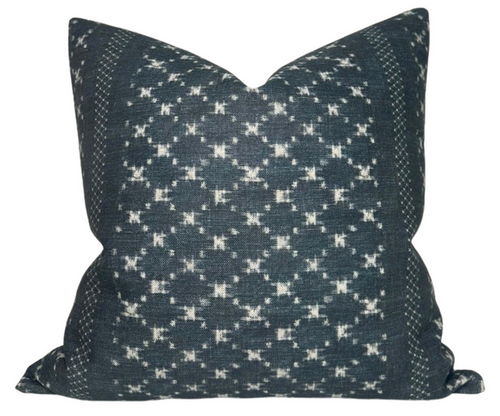 Ready to Ship, 20x20, Nagoya Pillow Cover in Indigo