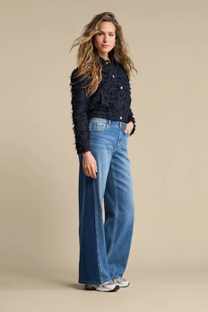 Red Button SRB5012 Claudette Insert Contrast Mid Stone Used Jeans L31 Shop Red Button at Dotique
