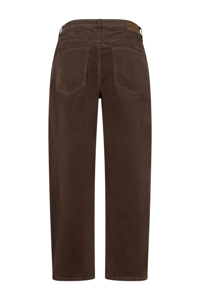 Red Button SRB5021 Caitlina 19w Fine Cord Trousers L30 Mud back view Shop Red Button at Dotique