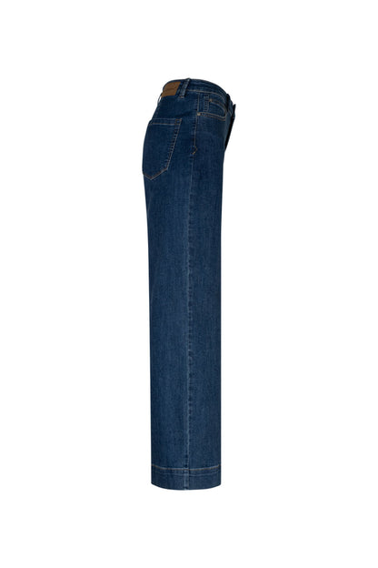 Red Button SRB5094 Conny Dark Blue Used Jeans L30 side view Shop Red Button at Dotique