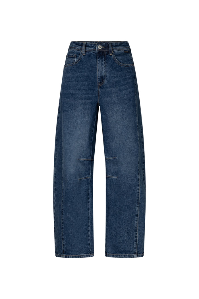 Red Button SRB5130 Cayla Mid Stone Used Jeans L28 front view Shop Red Button at Dotique