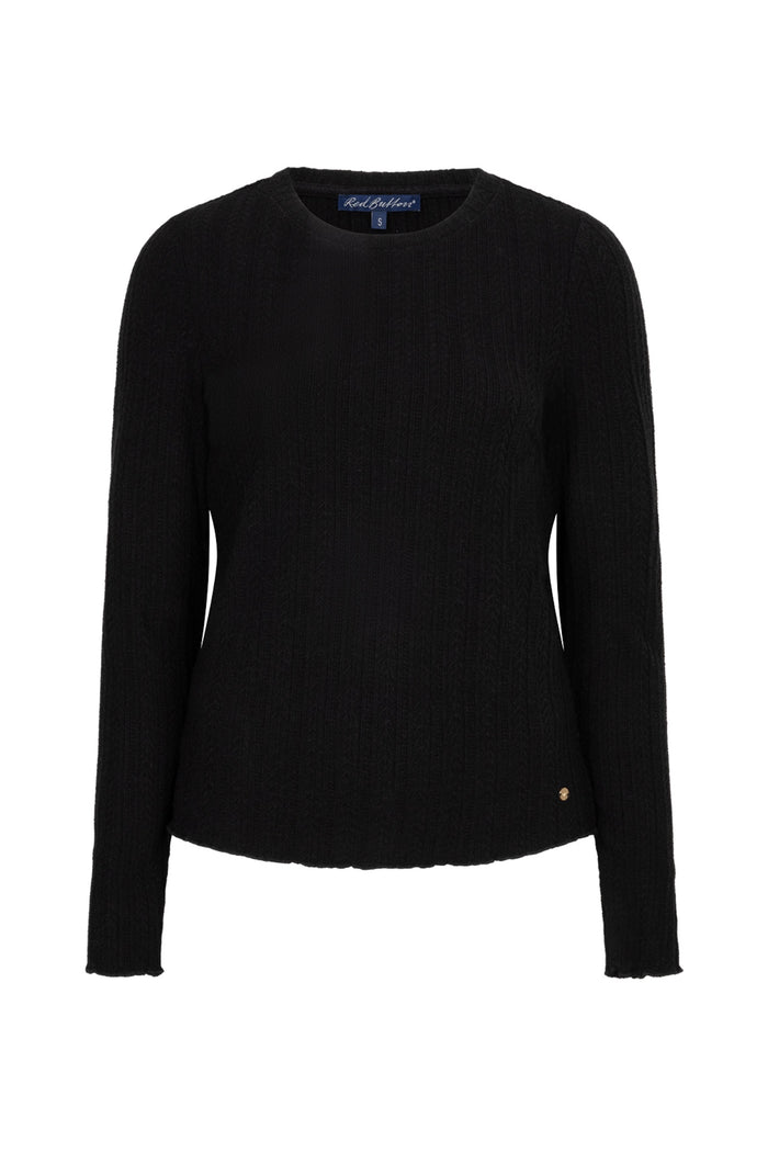 Red Button SRB5162 Top Fine Knit Black fine knit jumper Shop Red Button at Dotique