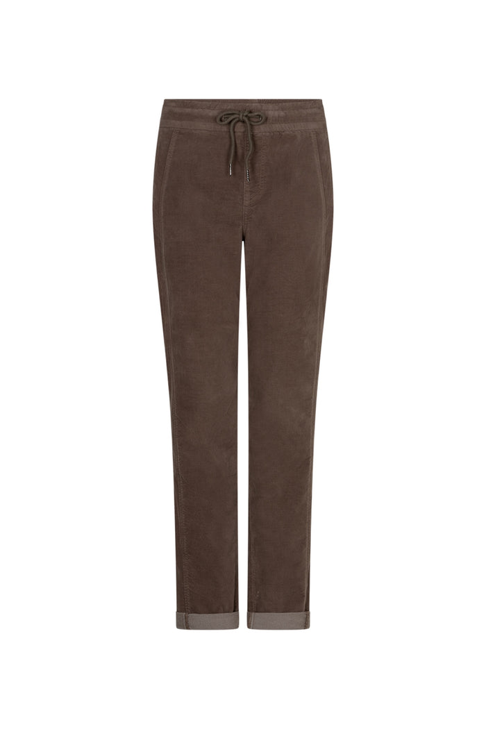 Red Button SRB5163 Stella Velvet Trousers Clay front view Shop Red Button at Dotique