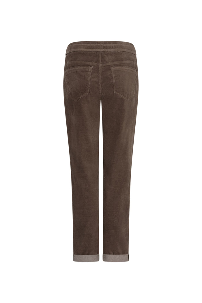 Red Button SRB5163 Stella Velvet Trousers Clay front view Shop Red Button at Dotique