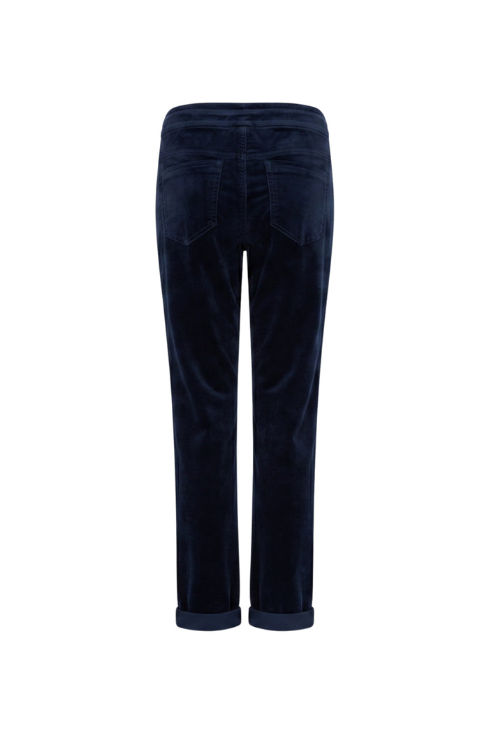 Red Button SRB5163 Stella Velvet Trousers Navy front view Shop Red Button at Dotique