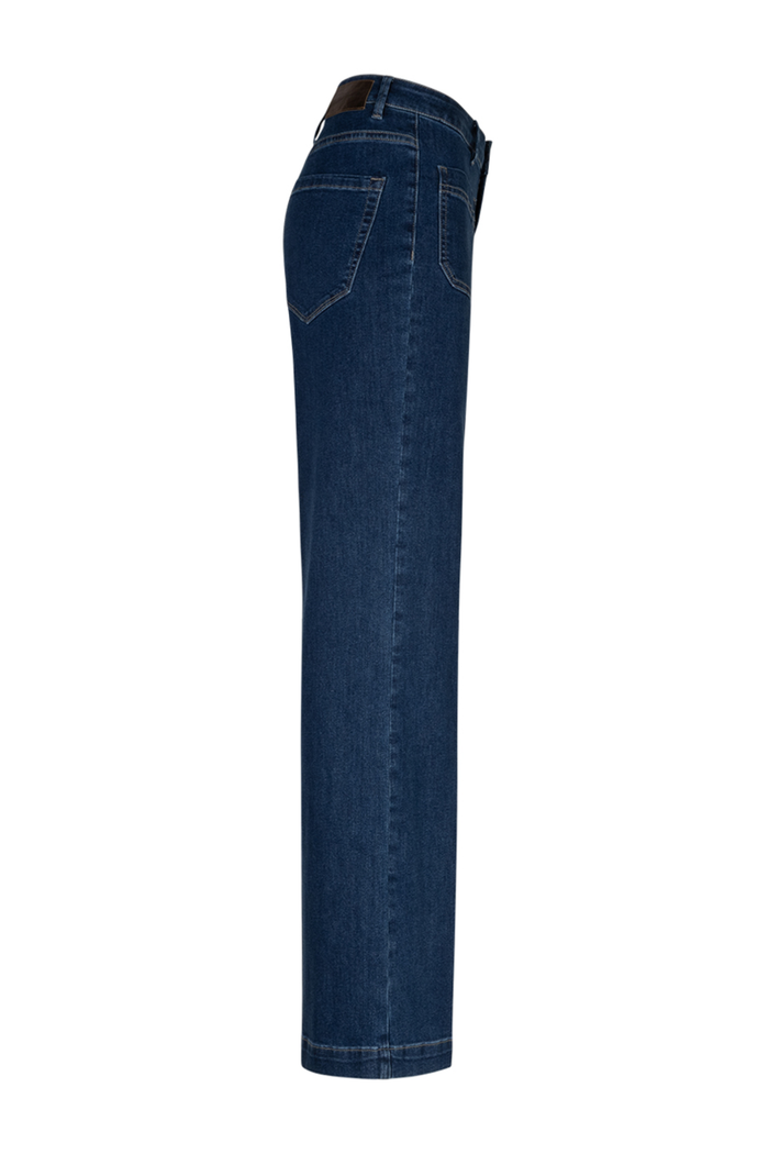 Red Button SRB5169 Colette Front Patch Pockets Highrise Wide Leg Midstone side view Shop Red Button at Dotique