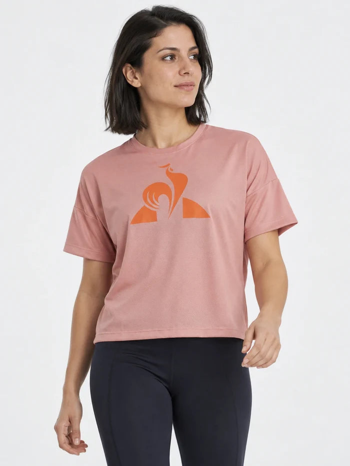 Remera Le Coq Sportif Mujer Training Hole Rosa — vista principal