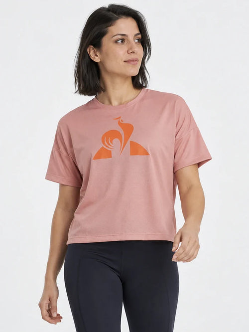 Remera Le Coq Sportif Mujer Training Hole Rosa — vista principal