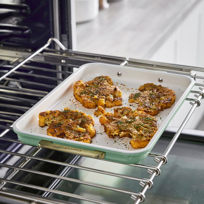 Roasting cauliflower on Reserve sheet pan