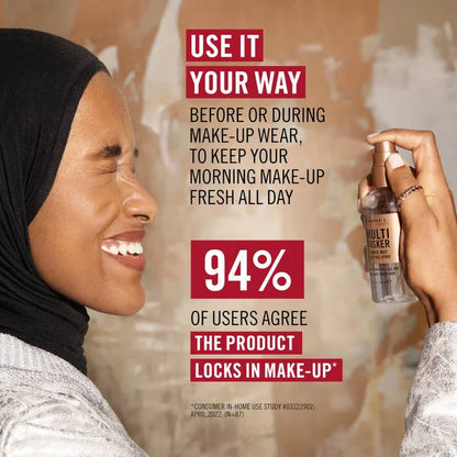 Rimmel London Multi Tasker Primer Mist & Setting Spray 100ml how to use with results of consumer study