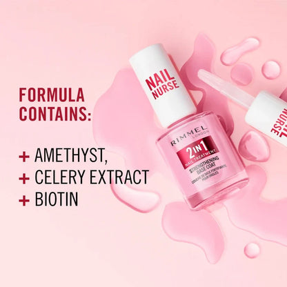 Rimmel London Nail Nurse 2 In 1 Strengthening Base Coat 12ml