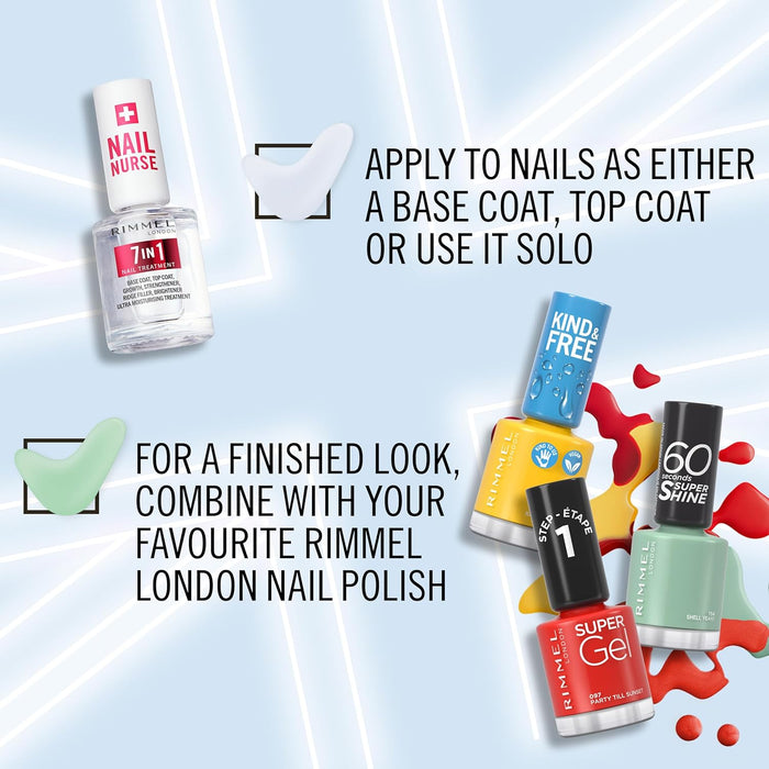 Rimmel London Nail Nurse 7 in 1 Nail Treatment 12ml how to use