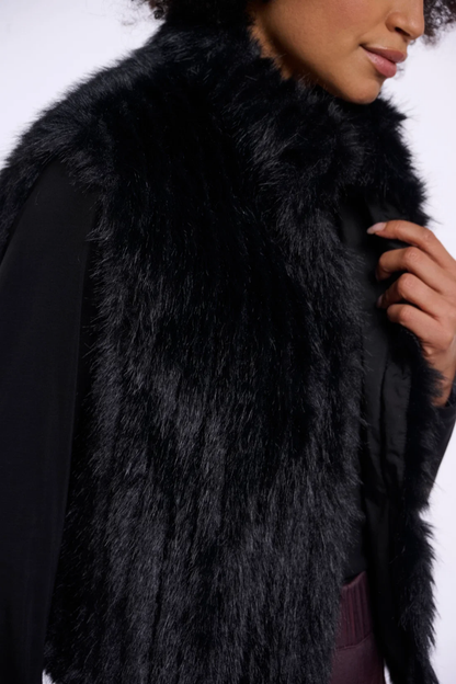 Rino & Pelle Dava Waistcoat Black 7002611 on model. Shop Rino & Pelle at Dotique