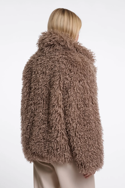 Rino & Pelle Lias Jacket Coffee Mocha Latte 7002611 on model back view. Shop Rino & Pelle at Dotique