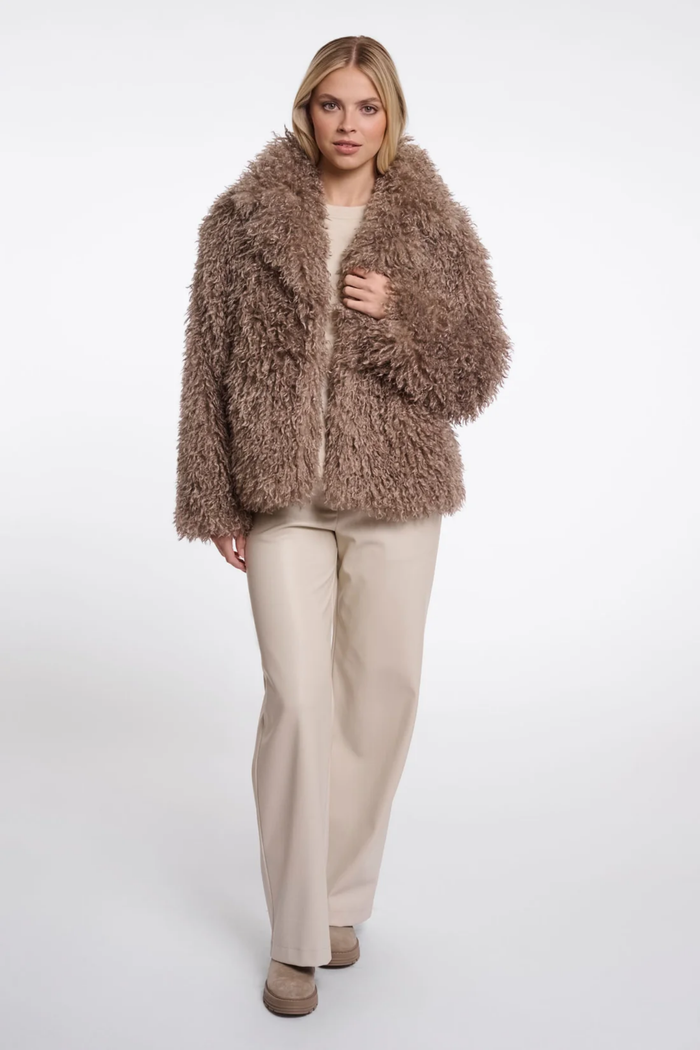 Rino & Pelle Lias Jacket Coffee Mocha Latte 7002611 on model. Shop Rino & Pelle at Dotique