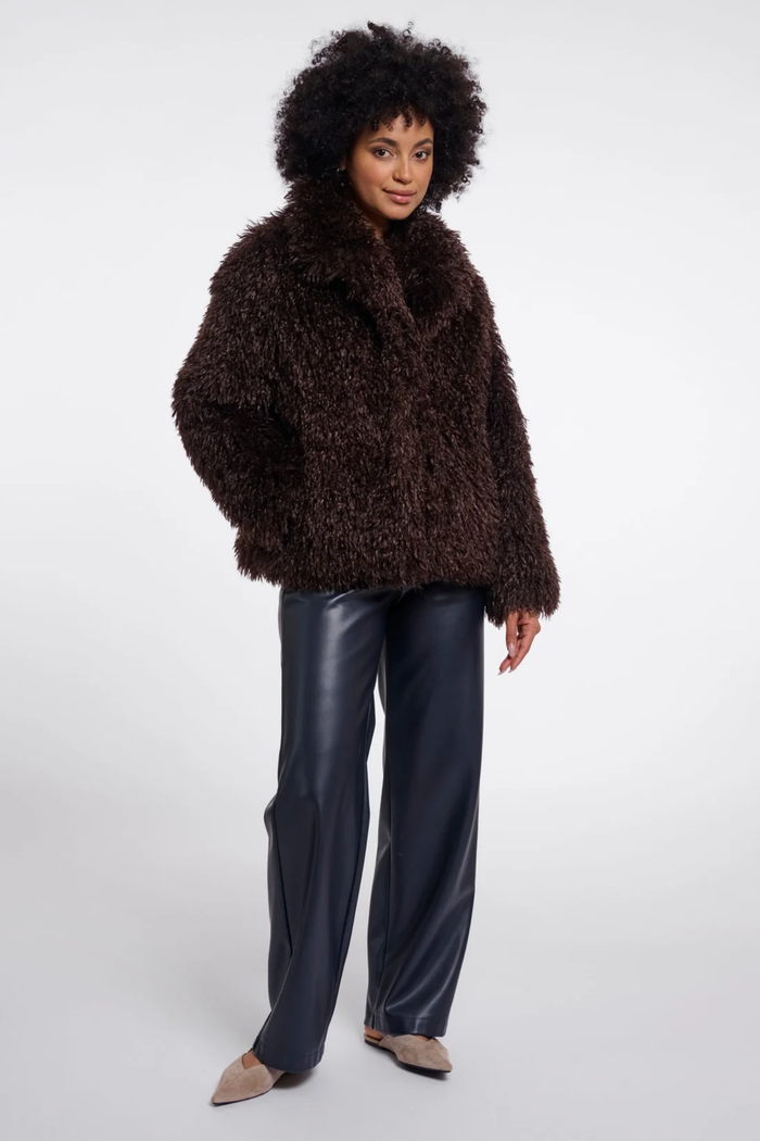 Rino & Pelle Lias Jacket Coffee Roast 7002611 on model. Shop Rino & Pelle at Dotique