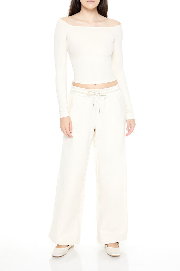 Satin Mid-Rise Wide-Leg Pants