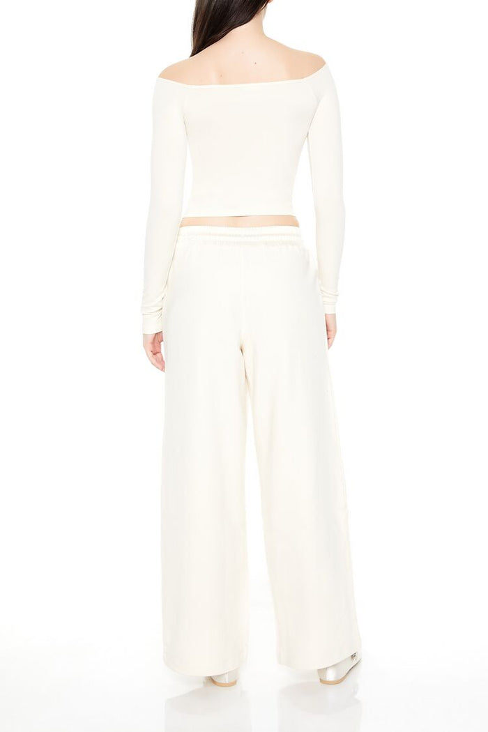Satin Mid-Rise Wide-Leg Pants
