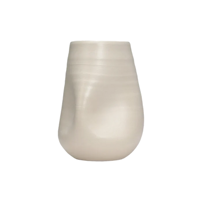 Sculpted Ceramic Short Vase