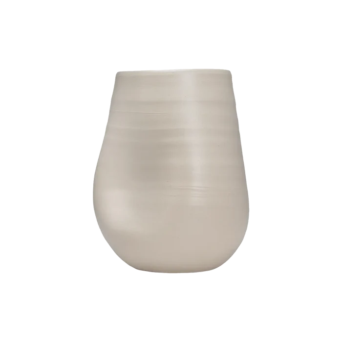 Sculpted Ceramic Short Vase