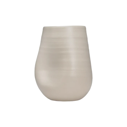 Sculpted Ceramic Short Vase