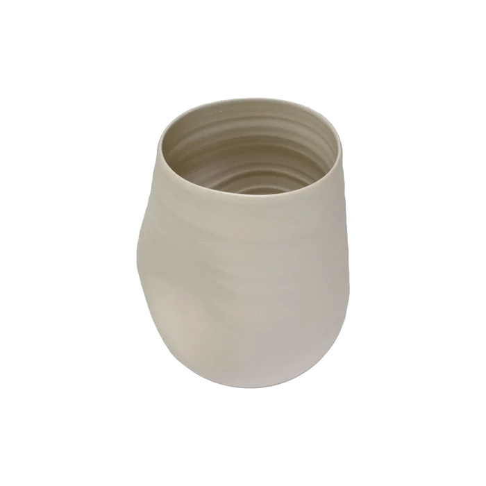 Sculpted Ceramic Short Vase