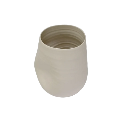 Sculpted Ceramic Short Vase