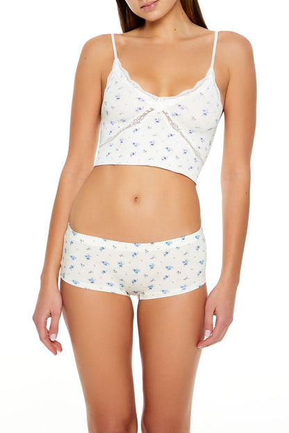 Seamless Floral Longline Bralette
