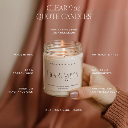 Self Care 9 oz Soy Candle - Home Decor & Gifts