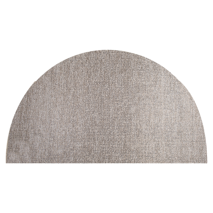 Tufted, crush-proof texture created by looped vinyl yarns.