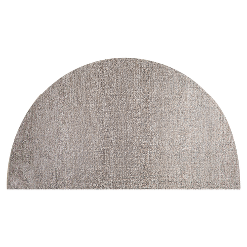 Tufted, crush-proof texture created by looped vinyl yarns.